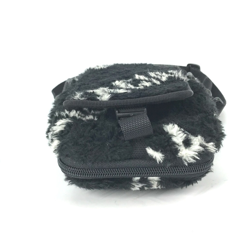 BALENCIAGA Fluffy Explorer Crossbody Bag Pochette Shoulder Fur Black - Picture 4 of 9